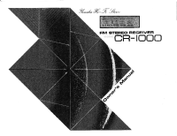 Yamaha CR-1000 - Owners Manual
